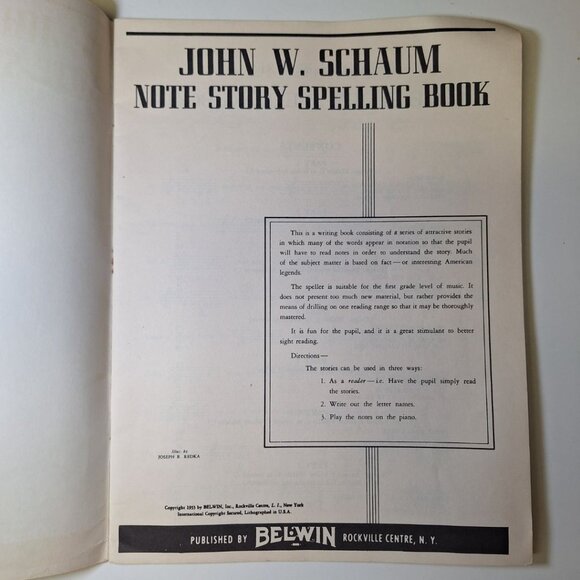 Note Story Spelling Book Schaum Music Vintage Education Teach 1953 Frank Learn - Picture 4 of 9